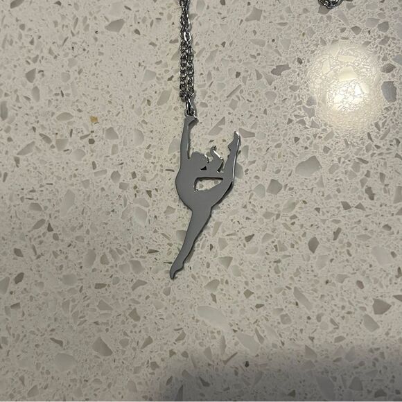 Stainless Steel gymnast Dancer Themed Pendant Necklace - Picture 8 of 8